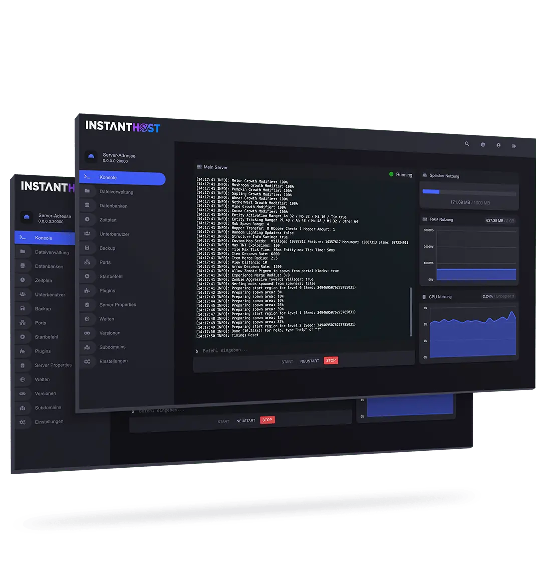 INSTANTHOST Gamepanel